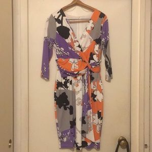 Maggie London plunged neck sexy dress